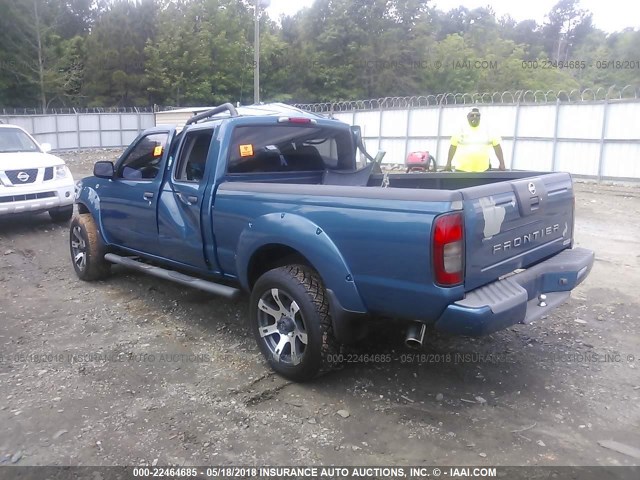 1N6ED29X64C478723 - 2004 NISSAN FRONTIER CREW CAB XE V6 BLUE photo 3