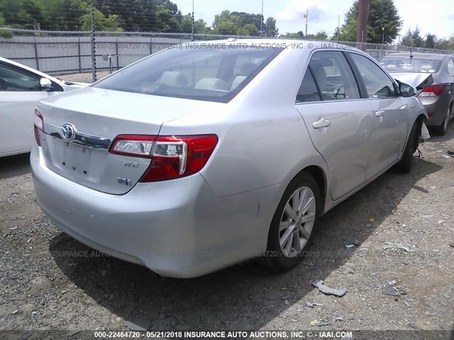 4T1BD1FK3CU014530 - 2012 TOYOTA CAMRY HYBRID/LE/XLE SILVER photo 4