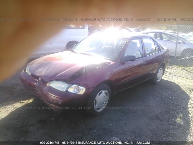 2T1BR12E5XC237872 - 1999 TOYOTA COROLLA VE/CE/LE MAROON photo 2