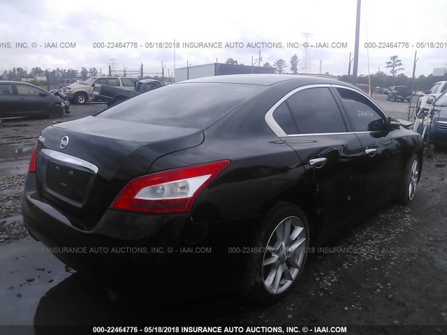 1N4AA51E99C827229 - 2009 NISSAN MAXIMA S/SV BLACK photo 4