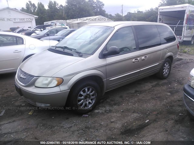 2C4GP54L72R614483 - 2002 CHRYSLER TOWN & COUNTRY LXI BEIGE photo 2