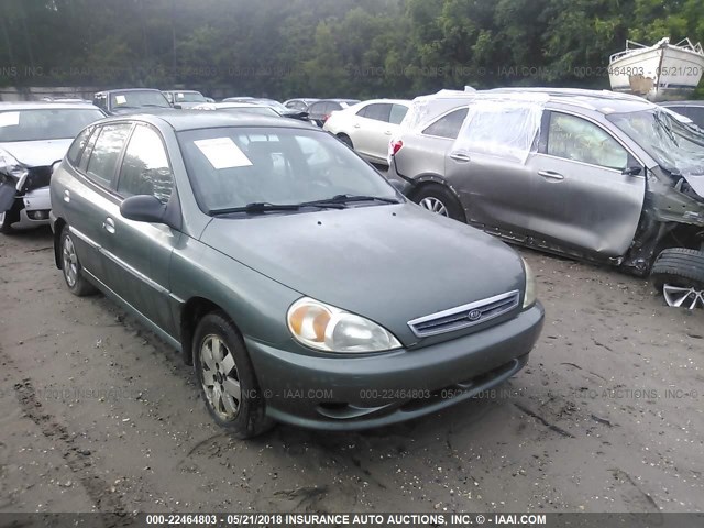 KNADC163426066631 - 2002 KIA RIO CINCO GREEN photo 1