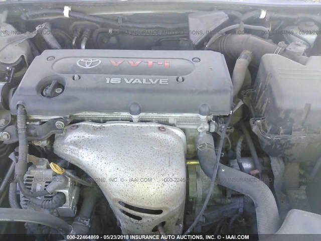 4T1BE30K73U148832 - 2003 TOYOTA CAMRY LE/XLE/SE ვერცხლისფერი ფოტო 10