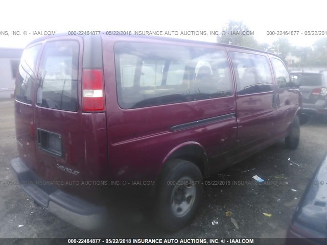 1GCGG29V461214321 - 2006 CHEVROLET EXPRESS G2500  BURGUNDY photo 4