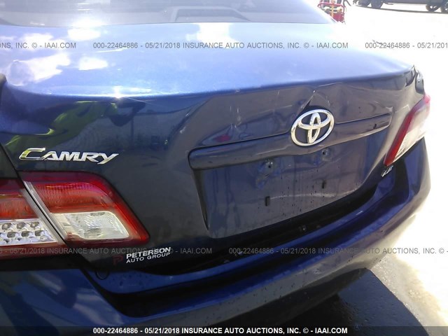 4T1BF3EK5BU747250 - 2011 TOYOTA CAMRY SE/LE/XLE BLUE photo 6