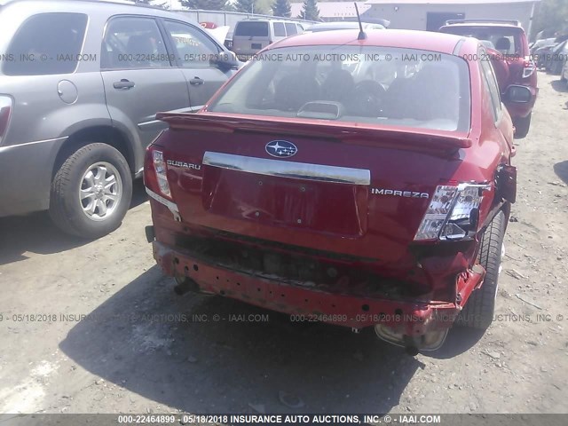 JF1GE61649H500480 - 2009 SUBARU IMPREZA 2.5I RED photo 6