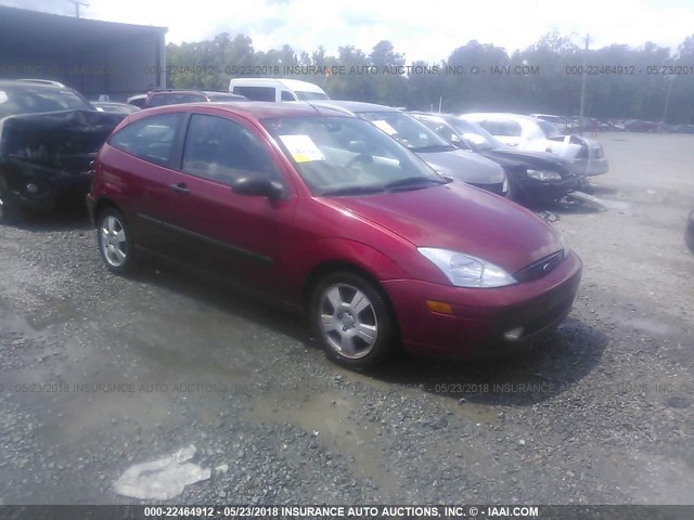 3FAFP31363R133789 - 2003 FORD FOCUS ZX3 RED photo 1