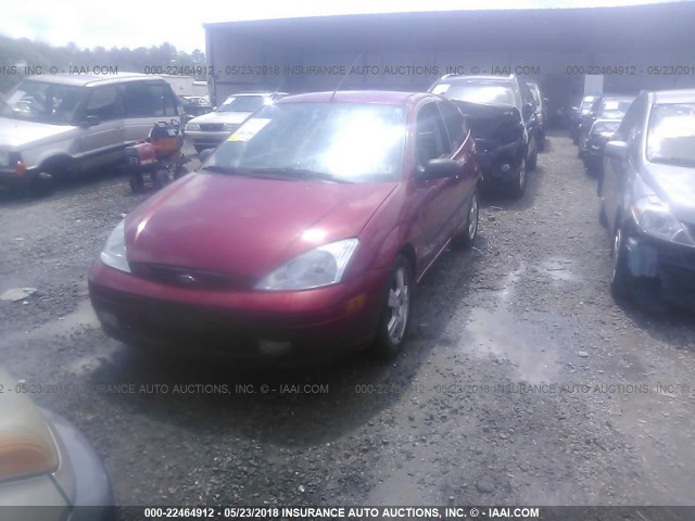 3FAFP31363R133789 - 2003 FORD FOCUS ZX3 RED photo 2