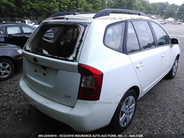 KNAFG528097255156 - 2009 KIA RONDO LX/EX WHITE photo 4