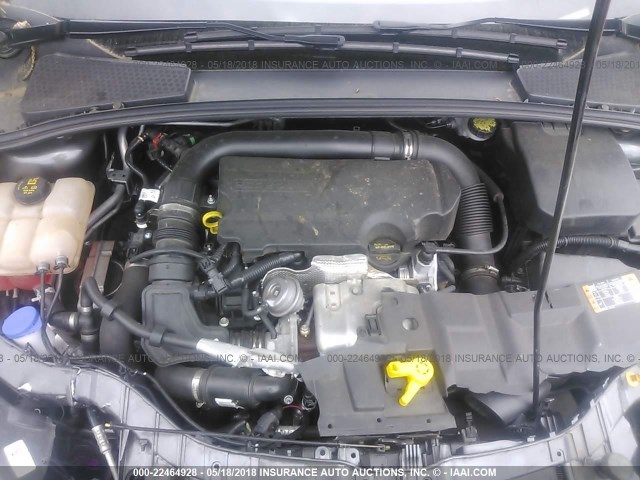 1FADP3KE6FL222420 - 2015 FORD FOCUS SE رمادي صورة 10