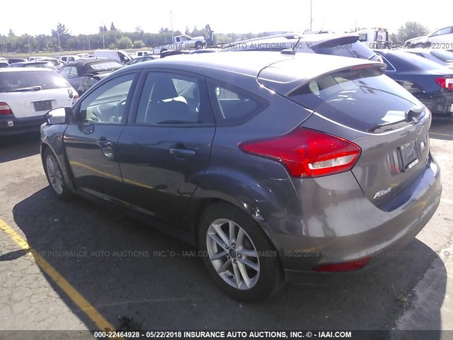 1FADP3KE6FL222420 - 2015 FORD FOCUS SE رمادي صورة 3