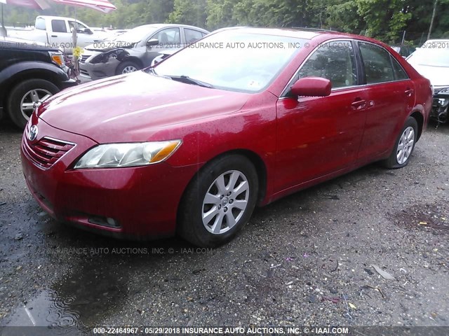 4T1BK46K57U007382 - 2007 TOYOTA CAMRY NEW GENERAT LE/XLE/SE RED photo 2