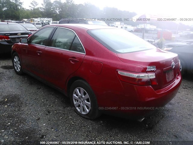 4T1BK46K57U007382 - 2007 TOYOTA CAMRY NEW GENERAT LE/XLE/SE RED photo 3
