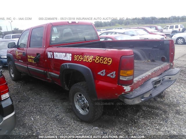 1GCHK23U21F163822 - 2001 CHEVROLET SILVERADO K2500 HEAVY DUTY RED photo 3