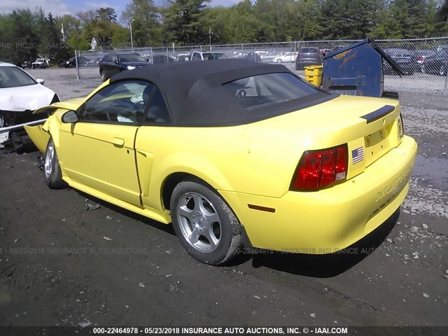 1FAFP44473F416385 - 2003 FORD MUSTANG YELLOW photo 3