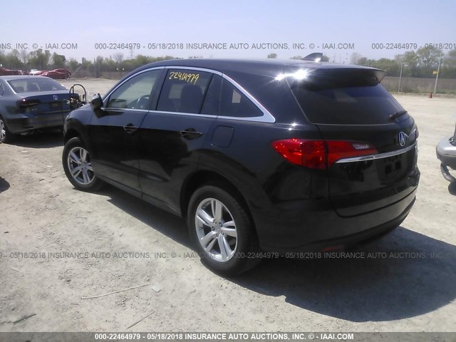 5J8TB3H34DL009832 - 2013 ACURA RDX BLACK photo 3