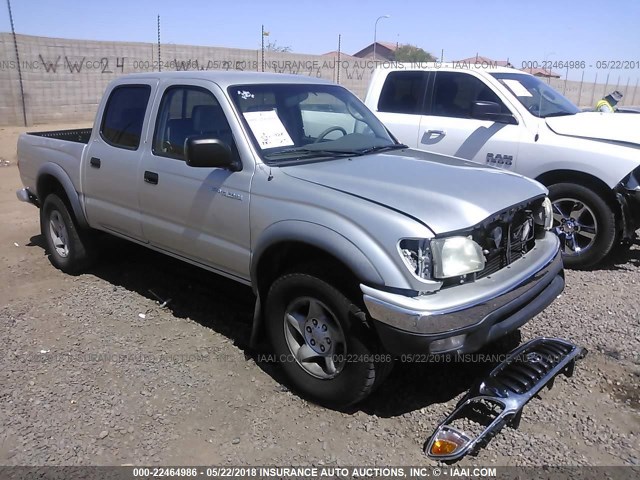 5TEGN92N13Z264779 - 2003 TOYOTA TACOMA DOUBLE CAB PRERUNNER SILVER photo 1