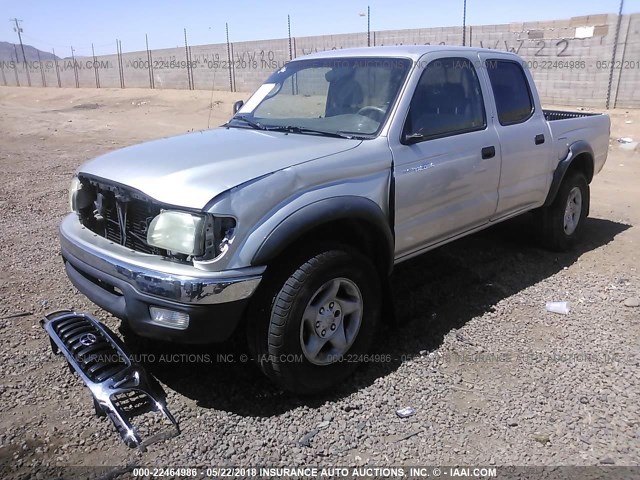 5TEGN92N13Z264779 - 2003 TOYOTA TACOMA DOUBLE CAB PRERUNNER SILVER photo 2