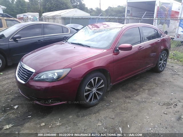 1C3CCBBB0DN600254 - 2013 CHRYSLER 200 TOURING BURGUNDY photo 2