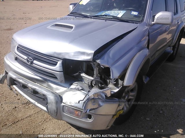 JT3GN86R010183670 - 2001 TOYOTA 4RUNNER SR5 SILVER photo 6