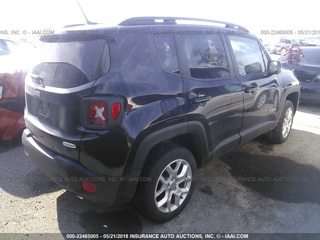 ZACCJBBT0GPE26031 - 2016 JEEP RENEGADE LATITUDE BLACK photo 4