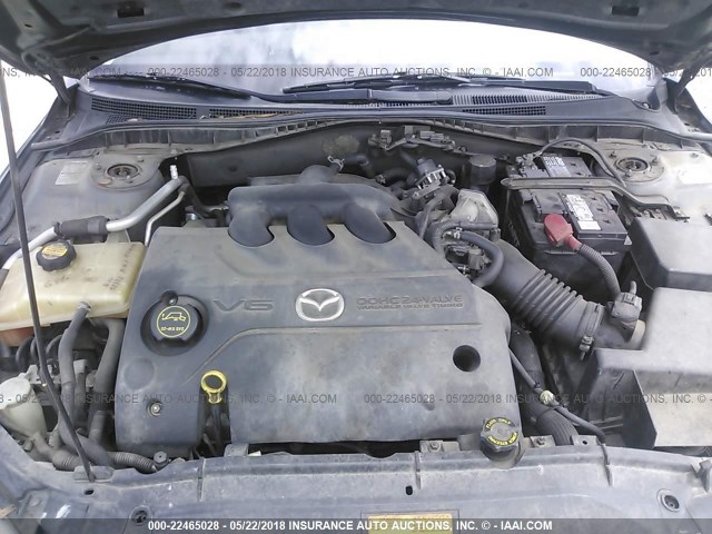 1YVFP80D445N85806 - 2004 MAZDA 6 S GRAY photo 10