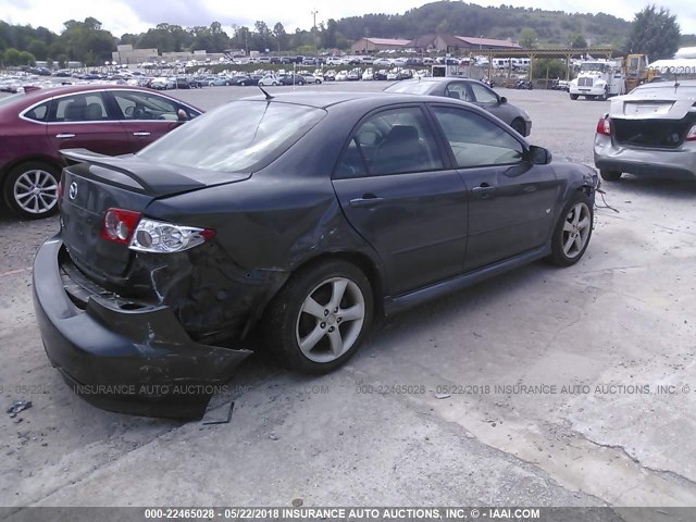 1YVFP80D445N85806 - 2004 MAZDA 6 S GRAY photo 4