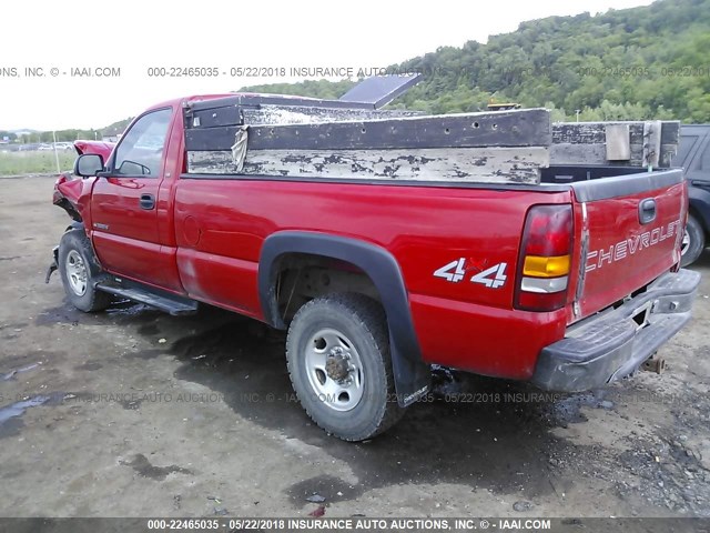 1GCHK24U31E268924 - 2001 CHEVROLET SILVERADO K2500 HEAVY DUTY RED photo 3