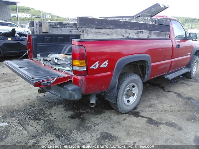 1GCHK24U31E268924 - 2001 CHEVROLET SILVERADO K2500 HEAVY DUTY RED photo 4