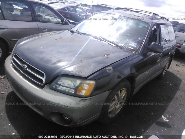 4S3BH686017668368 - 2001 SUBARU LEGACY OUTBACK LIMITED GREEN photo 2