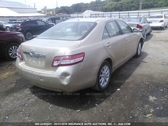 4T4BF3EK3AR053760 - 2010 TOYOTA CAMRY SE/LE/XLE ოქროსფერი ფოტო 4