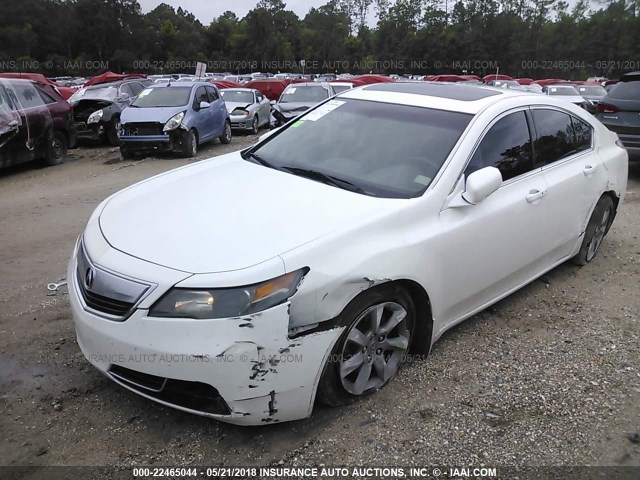 19UUA8F59DA006493 - 2013 ACURA TL TECH WHITE photo 2