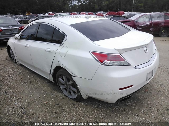 19UUA8F59DA006493 - 2013 ACURA TL TECH WHITE photo 3