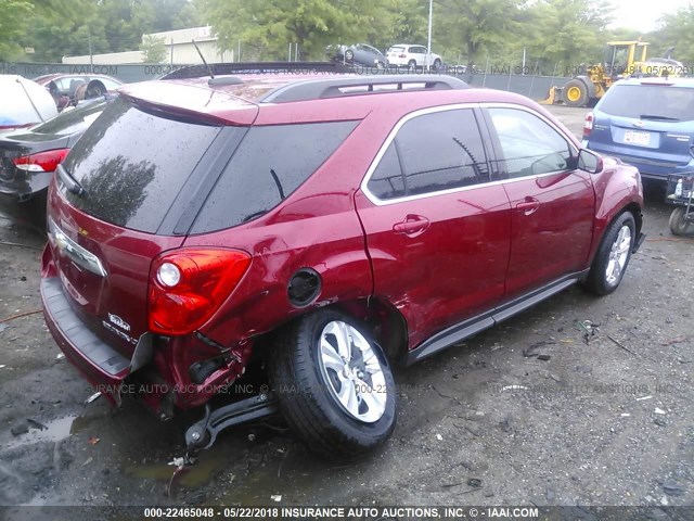 2GNALBEK6F6399487 - 2015 CHEVROLET EQUINOX LT RED photo 4