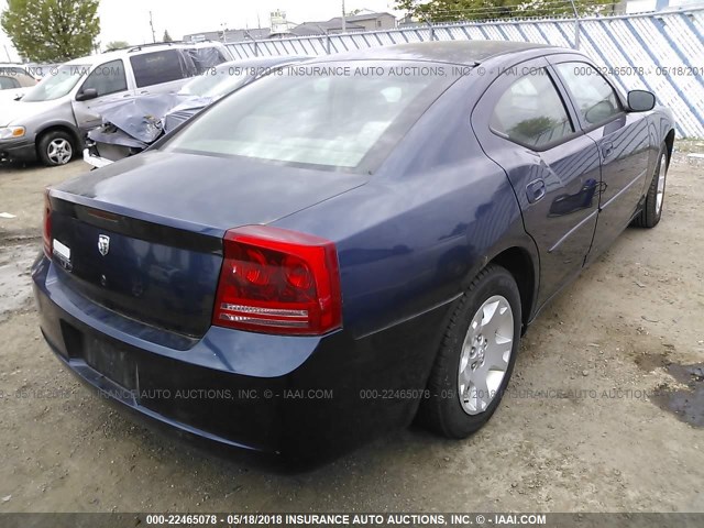 2B3KA43R46H415870 - 2006 DODGE CHARGER SE/SXT BLUE photo 4