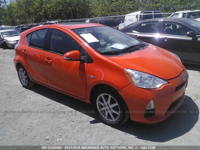 JTDKDTB3XD1049650 - 2013 TOYOTA PRIUS C ORANGE photo 1