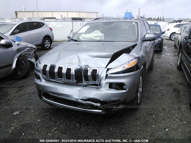 1C4PJLDS1FW536292 - 2015 JEEP CHEROKEE LIMITED SILVER photo 6