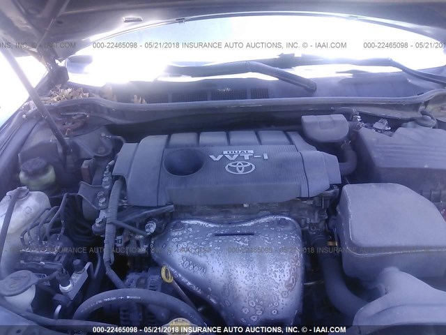 4T4BF3EK1AR002340 - 2010 TOYOTA CAMRY SE/LE/XLE GRAY photo 10