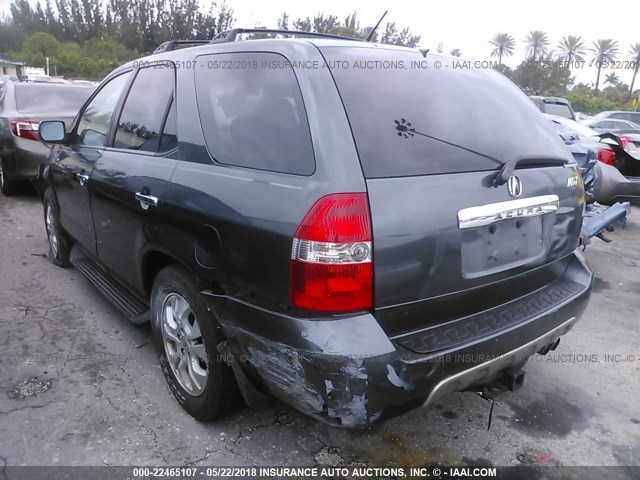 2HNYD18733H532187 - 2003 ACURA MDX TOURING GRAY photo 3