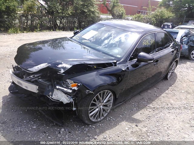 JTHBF1D25E5003283 - 2014 LEXUS IS 250 BLACK photo 2