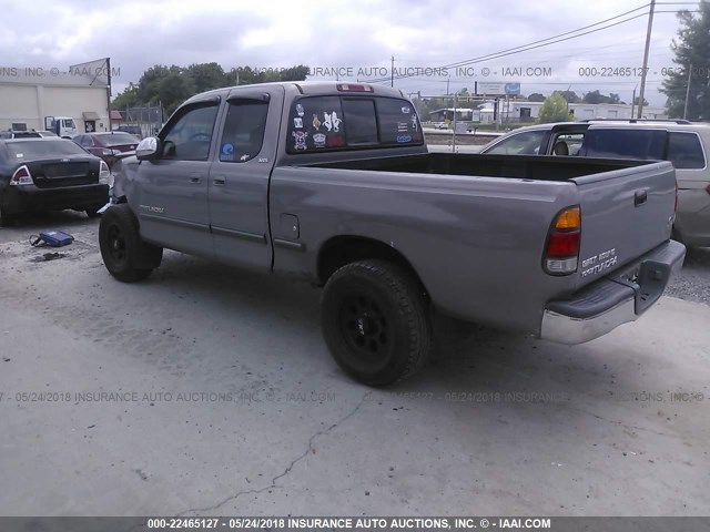 5TBRN34152S300218 - 2002 TOYOTA TUNDRA ACCESS CAB SR5 GRAY photo 3