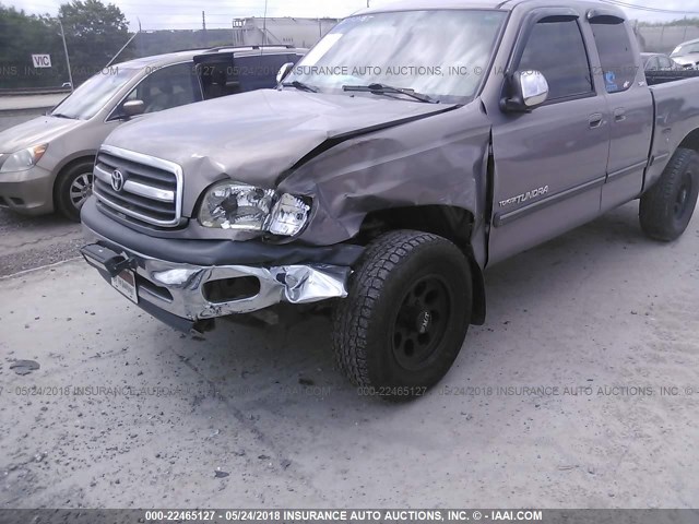 5TBRN34152S300218 - 2002 TOYOTA TUNDRA ACCESS CAB SR5 GRAY photo 6