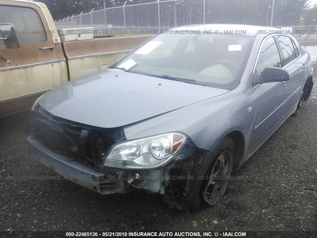 1G1ZG57B38F199263 - 2008 CHEVROLET MALIBU LS ღია ლურჯი ფოტო 2
