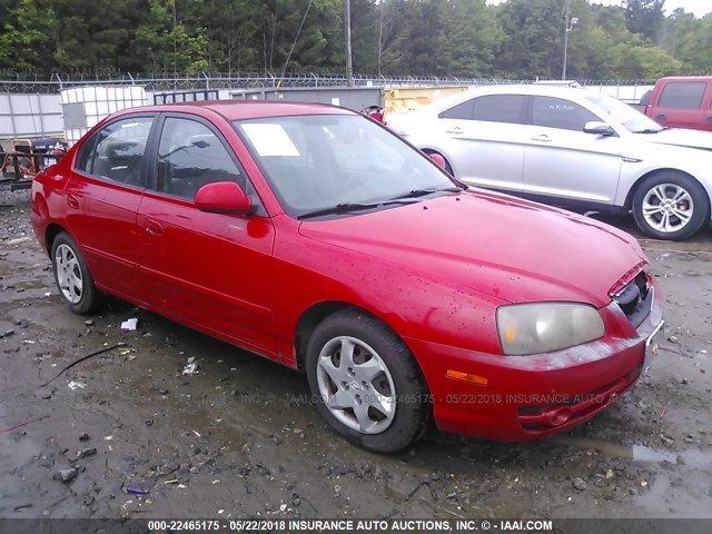 KMHDN46D34U858173 - 2004 HYUNDAI ELANTRA GLS/GT RED photo 1