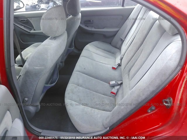 KMHDN46D34U858173 - 2004 HYUNDAI ELANTRA GLS/GT RED photo 8