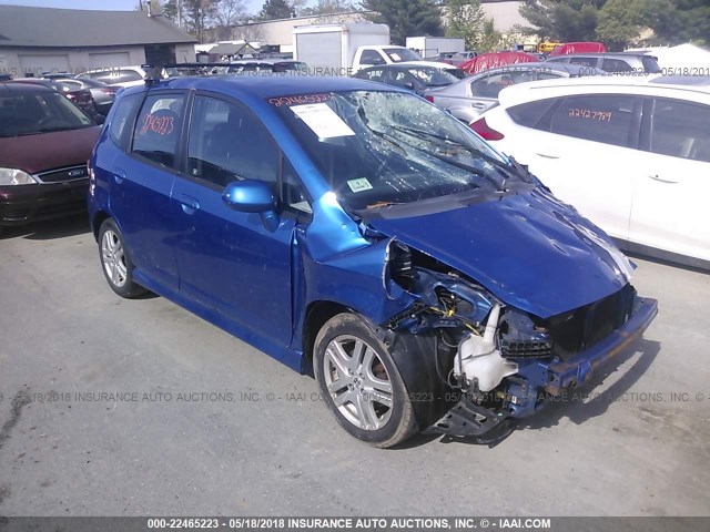 JHMGD386X7S010755 - 2007 HONDA FIT S BLUE photo 1