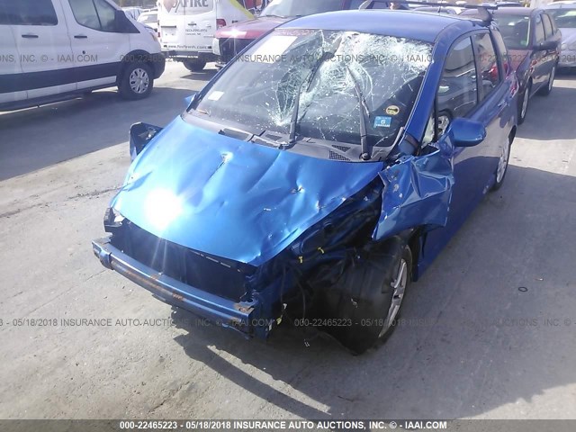 JHMGD386X7S010755 - 2007 HONDA FIT S BLUE photo 6