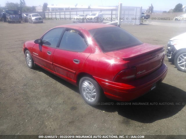 1P3ES47Y7WD582778 - 1998 PLYMOUTH NEON HIGHLINE/EXPRESSO RED photo 3