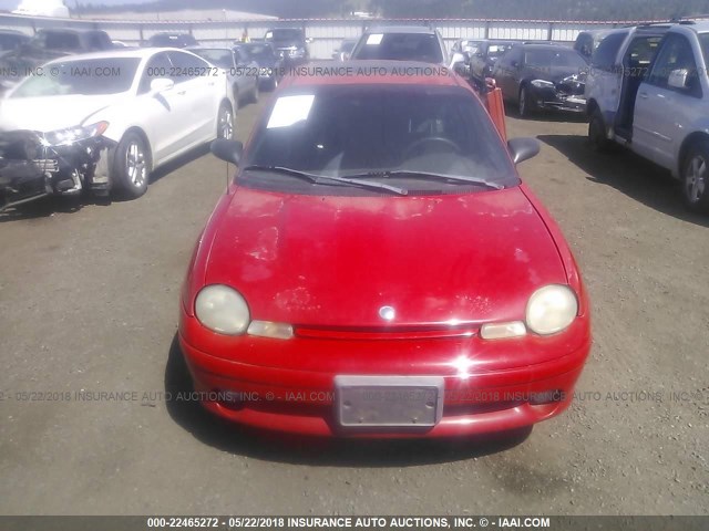 1P3ES47Y7WD582778 - 1998 PLYMOUTH NEON HIGHLINE/EXPRESSO RED photo 6