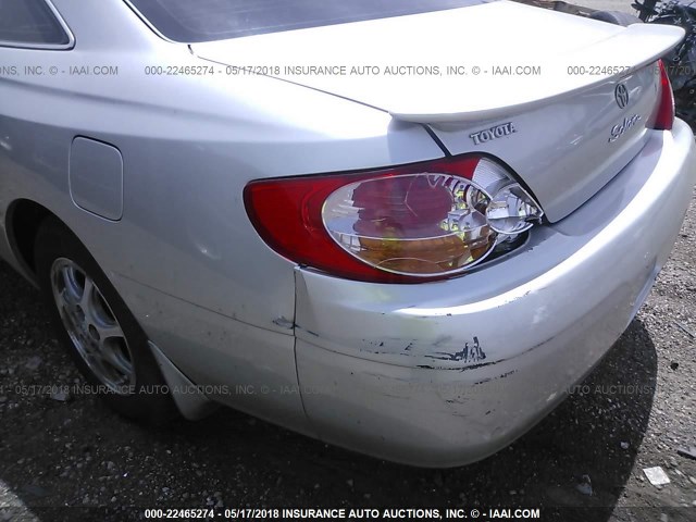 2T1CE22P02C010122 - 2002 TOYOTA CAMRY SOLARA SE SILVER photo 6